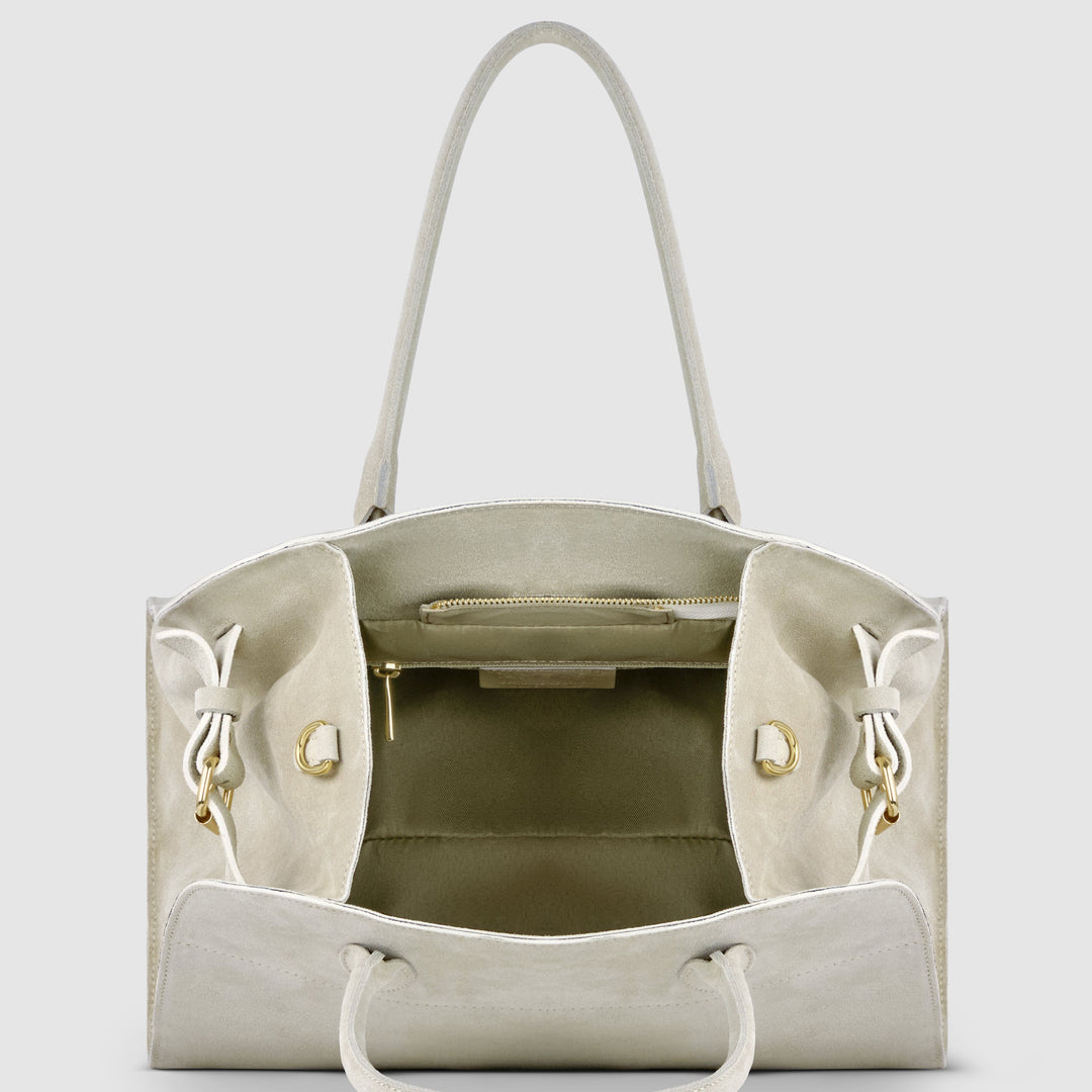 Italian Genuine Suede Top-Handle Bag | Cuneo