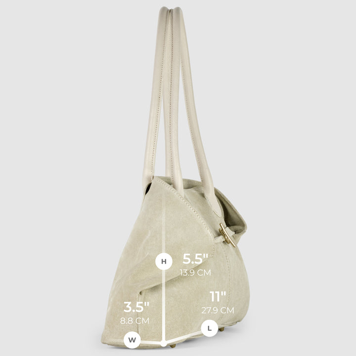 Italian Genuine Suede &amp; Full-Grain Leather Tote Bag | Bologna