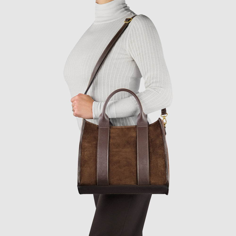Italian Genuine Suede Tote Bag | Brianza from KADOU Boutique