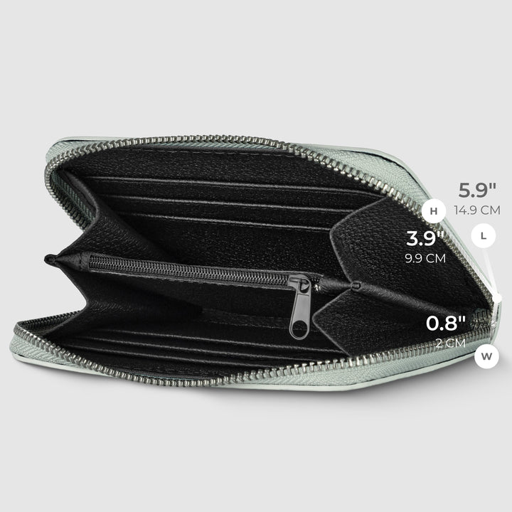 Italian Genuine Woven-Embossed Metallic Suede Wallet | Pesaro