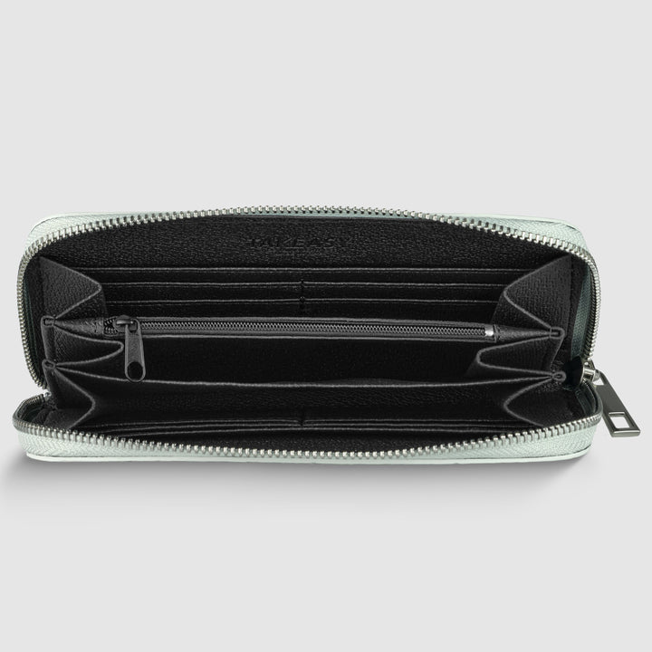 Italian Genuine Woven-Embossed Metallic Suede Wallet | Trento
