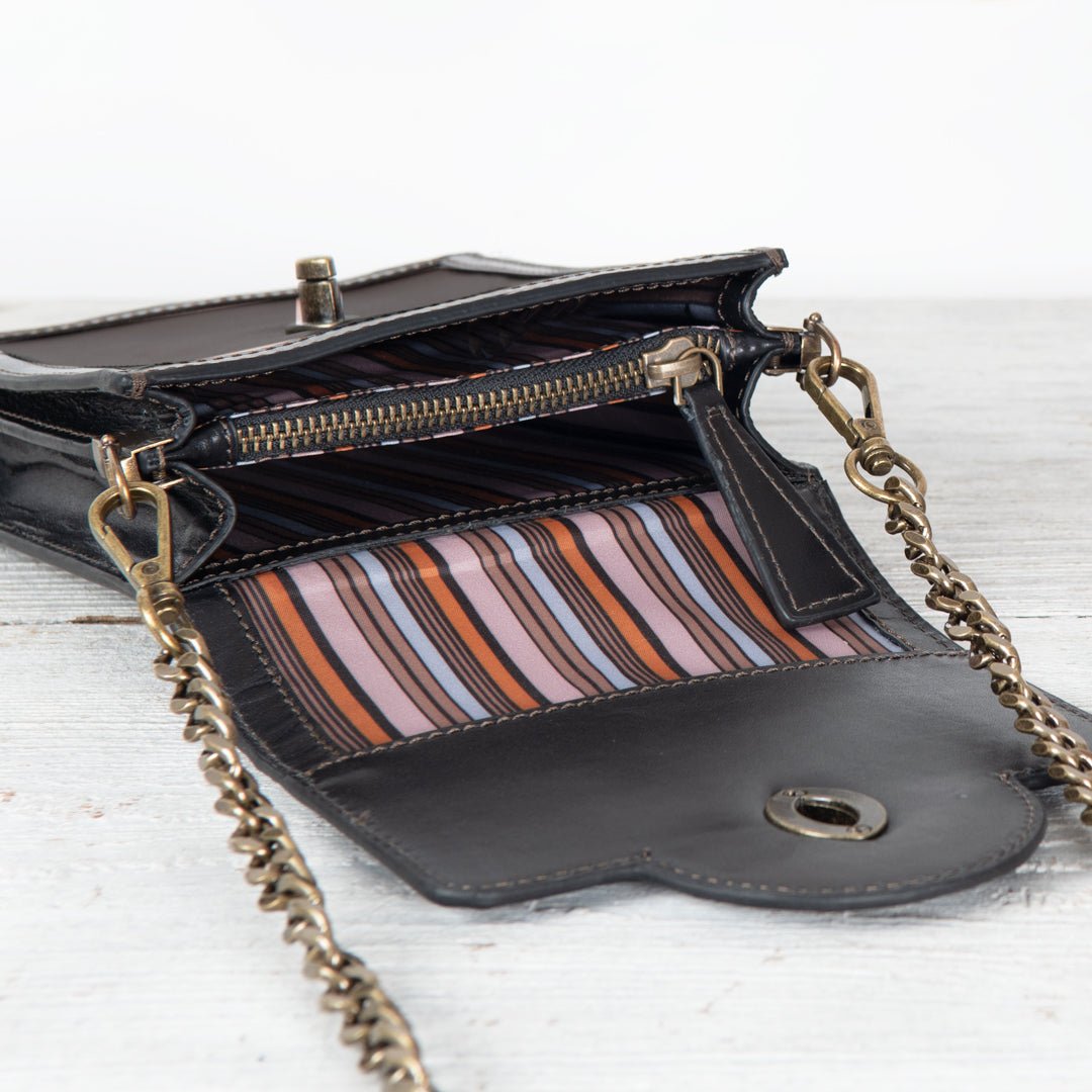 Talisman - Horse Bit Lock Phone Bag in Black