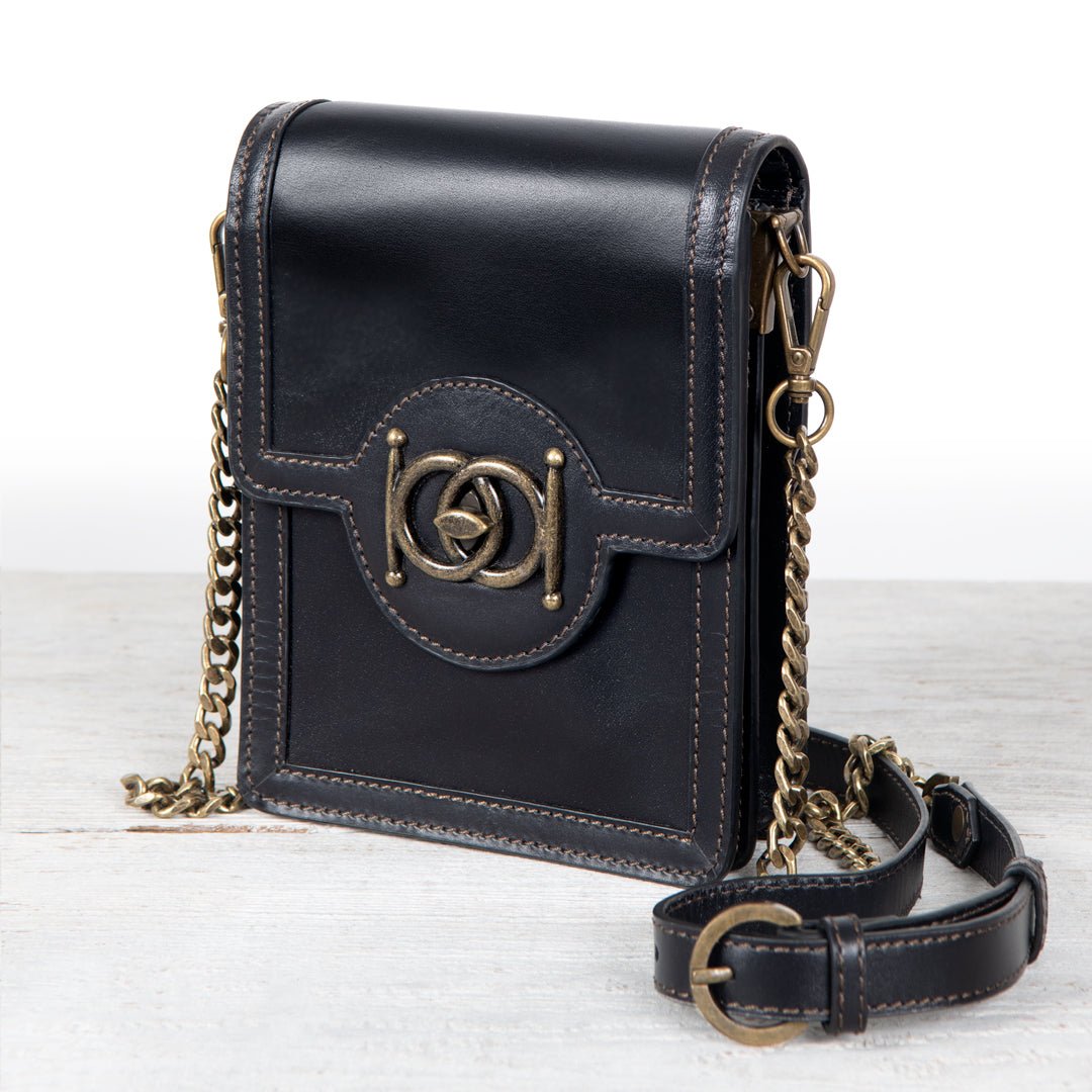 Talisman - Horse Bit Lock Phone Bag in Black