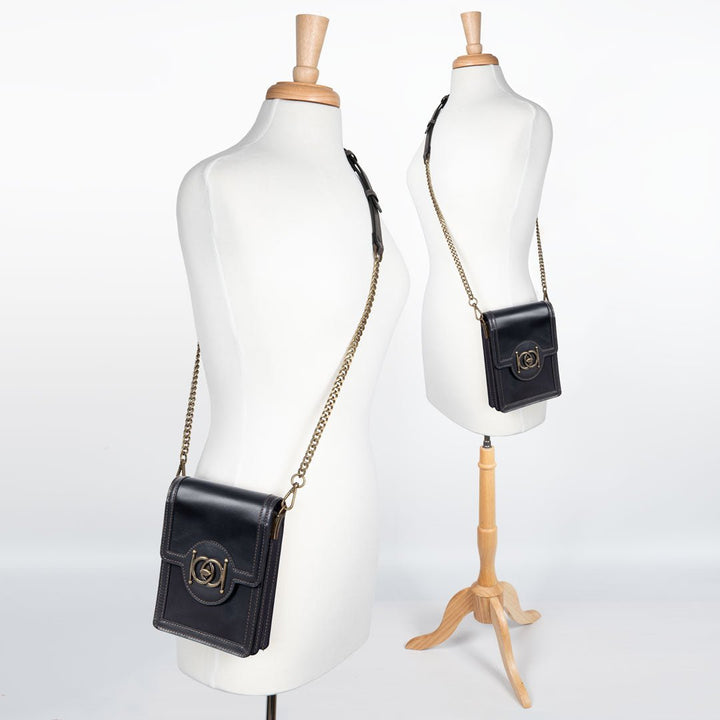 Talisman - Horse Bit Lock Phone Bag in Black from KADOU Boutique