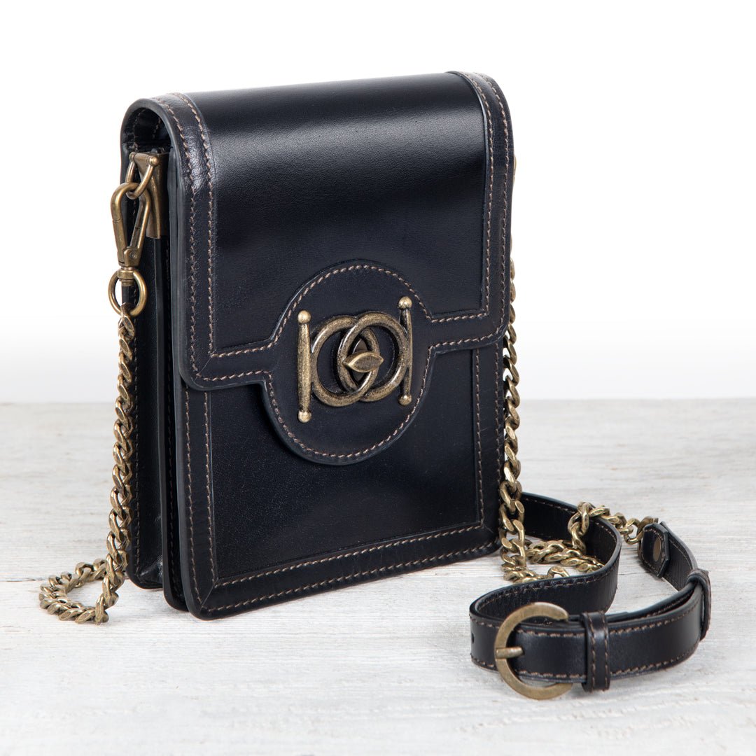 Talisman - Horse Bit Lock Phone Bag in Black