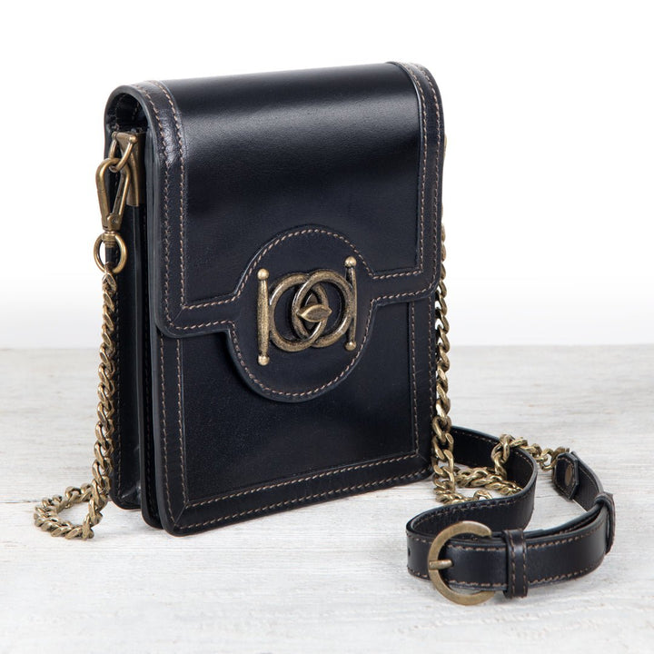 Talisman - Horse Bit Lock Phone Bag in Black