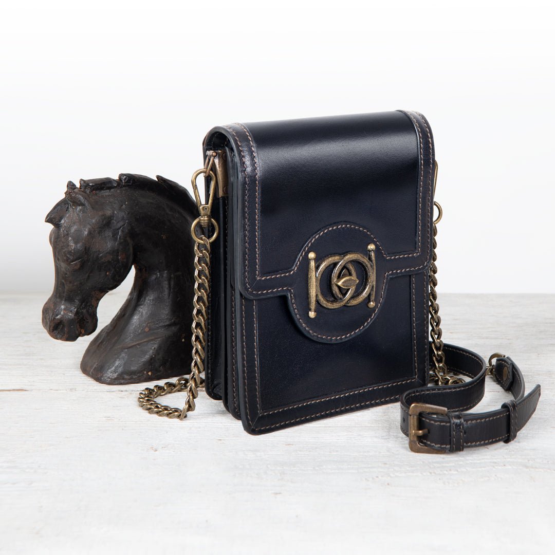 Talisman - Horse Bit Lock Phone Bag in Black