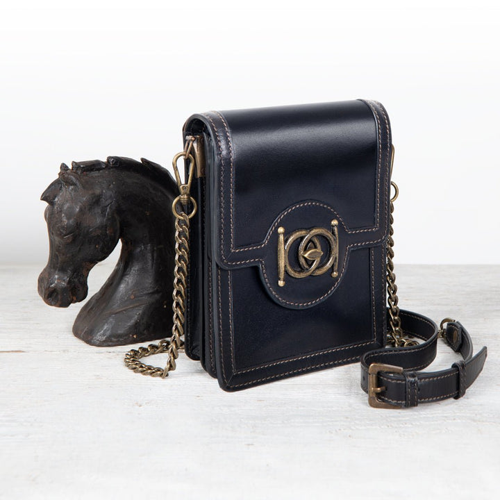 Talisman - Horse Bit Lock Phone Bag in Black