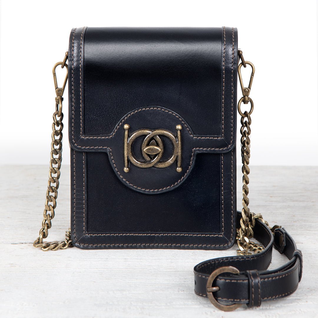 Talisman - Horse Bit Lock Phone Bag in Black