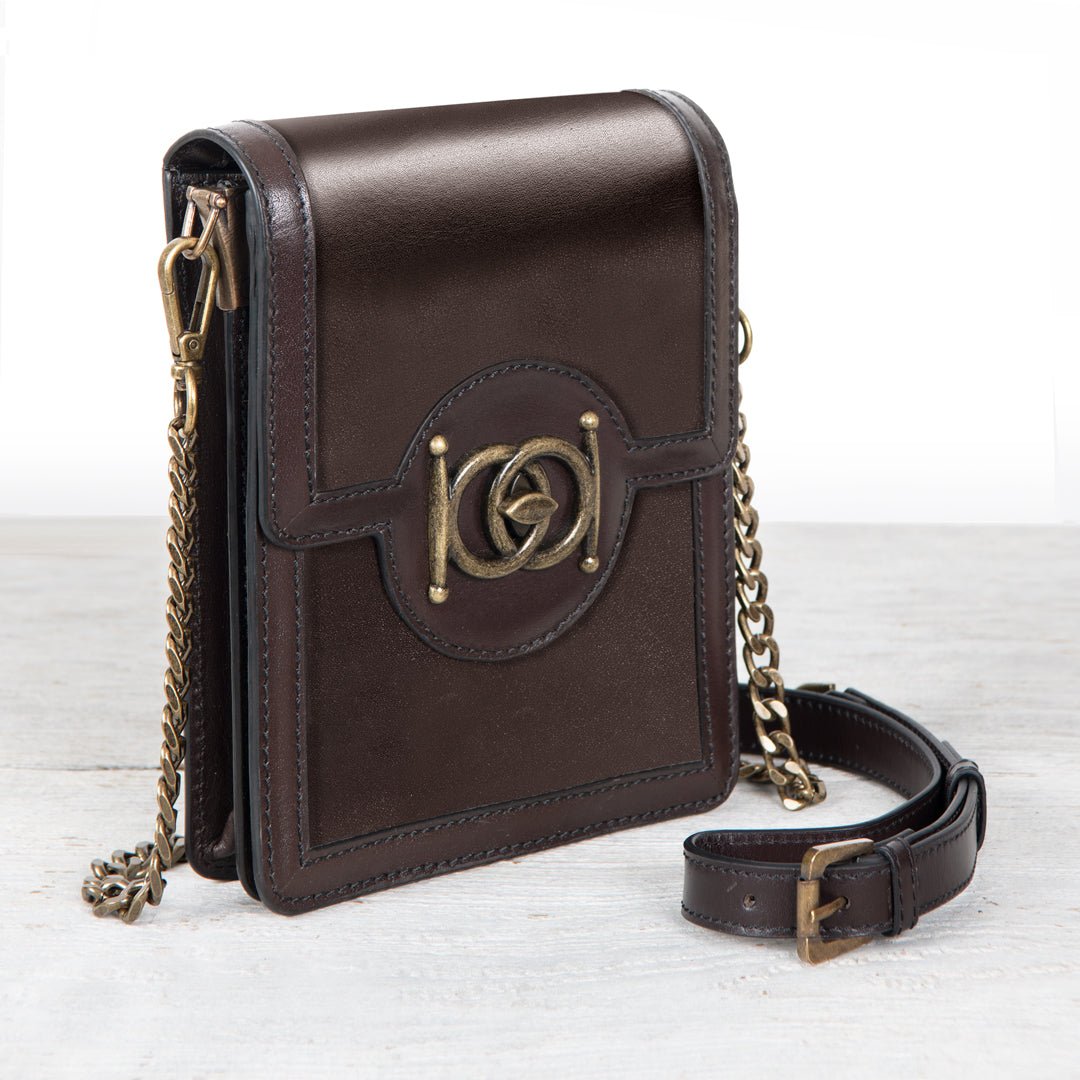 Talisman - Horse Bit Lock Phone Bag in Brown