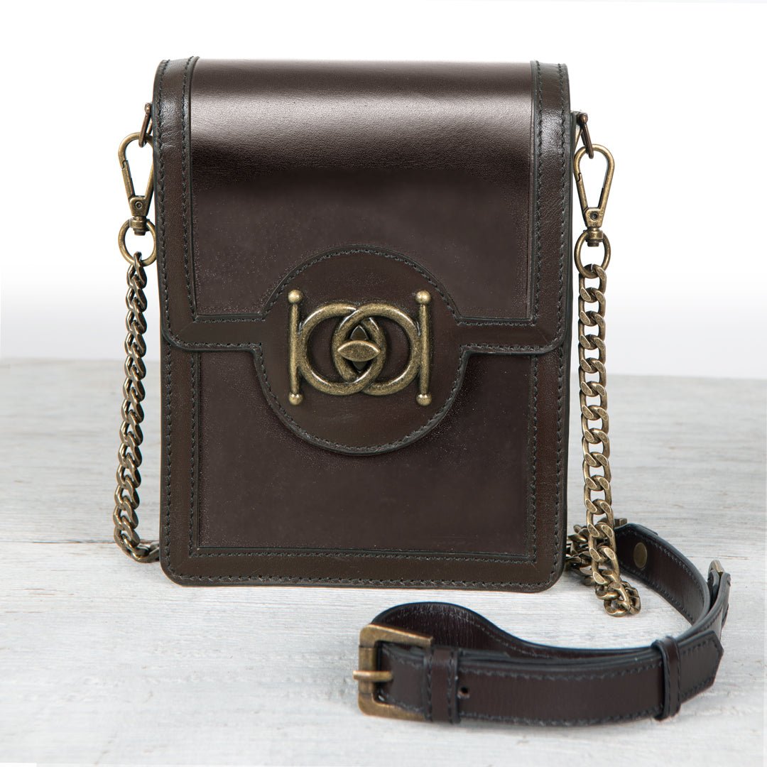 Talisman - Horse Bit Lock Phone Bag in Brown from KADOU Boutique