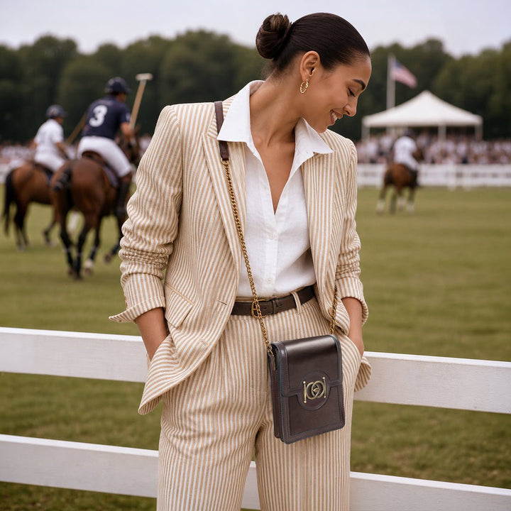 Talisman - Horse Bit Lock Phone Bag in Brown