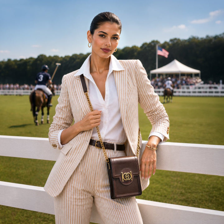 Talisman - Horse Bit Lock Phone Bag in Brown from KADOU Boutique