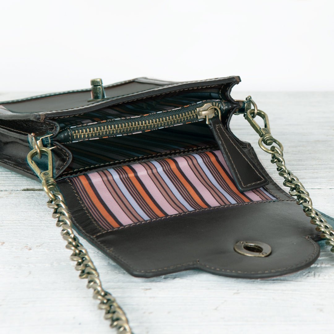 Talisman - Horse Bit Lock Phone Bag in Brown from KADOU Boutique