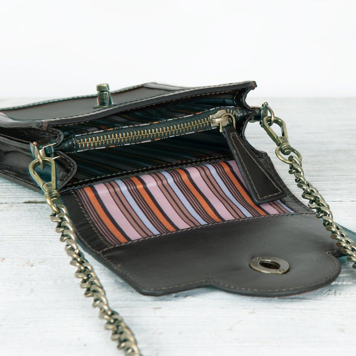 Talisman - Horse Bit Lock Phone Bag in Brown from KADOU Boutique