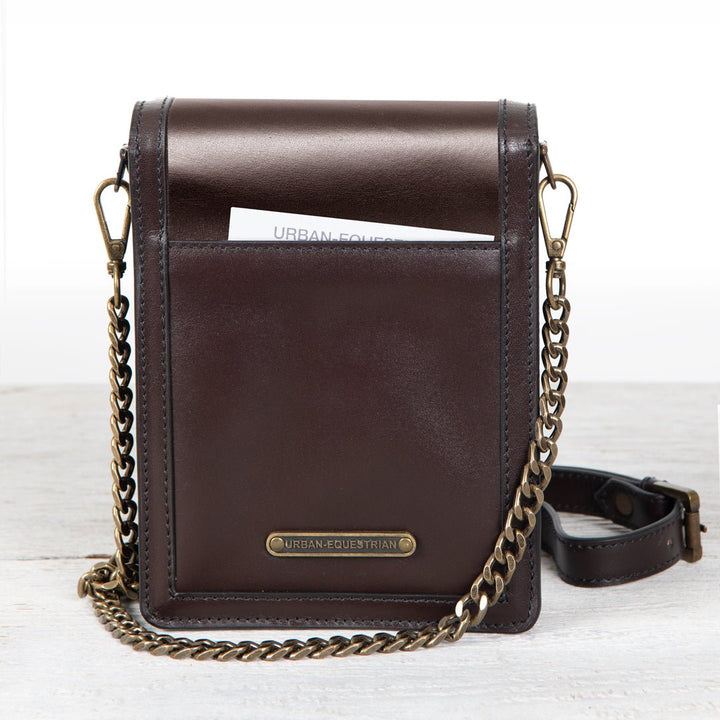 Talisman - Horse Bit Lock Phone Bag in Brown from KADOU Boutique