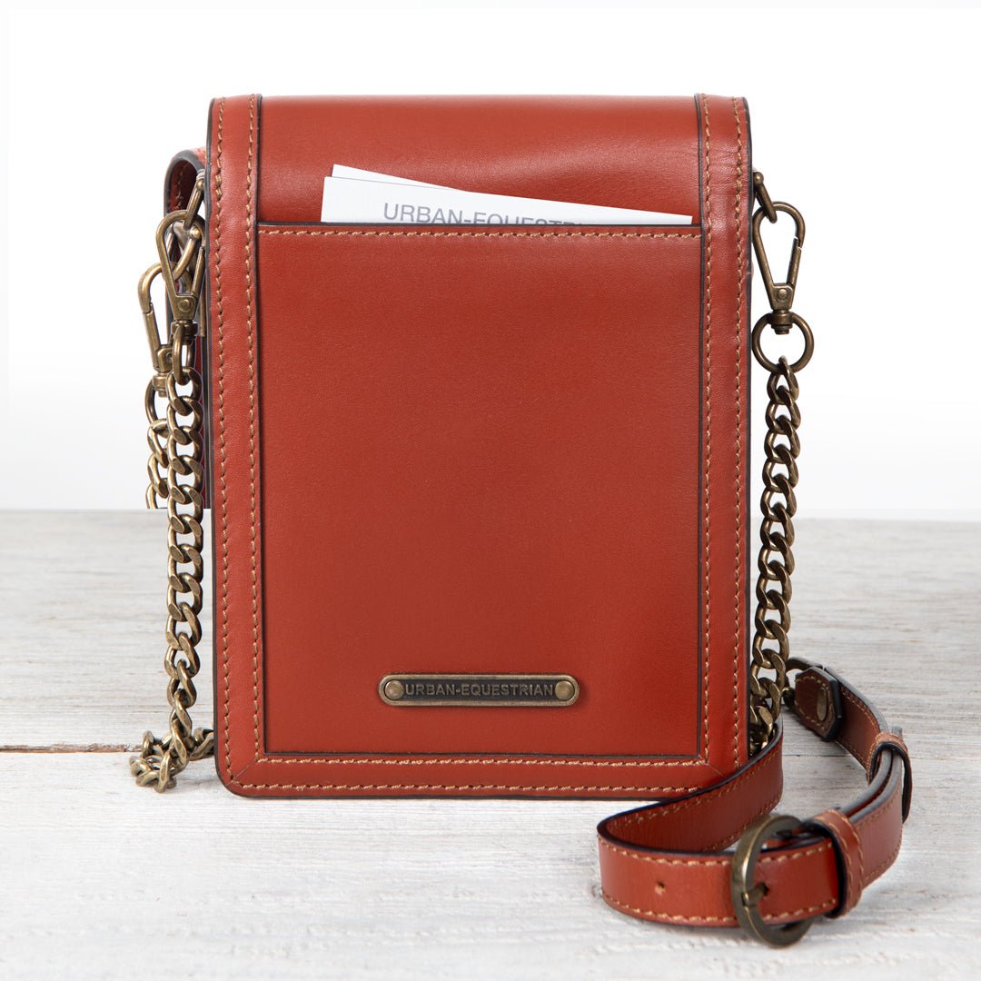Talisman - Horse Bit Lock Phone Bag in Cognac