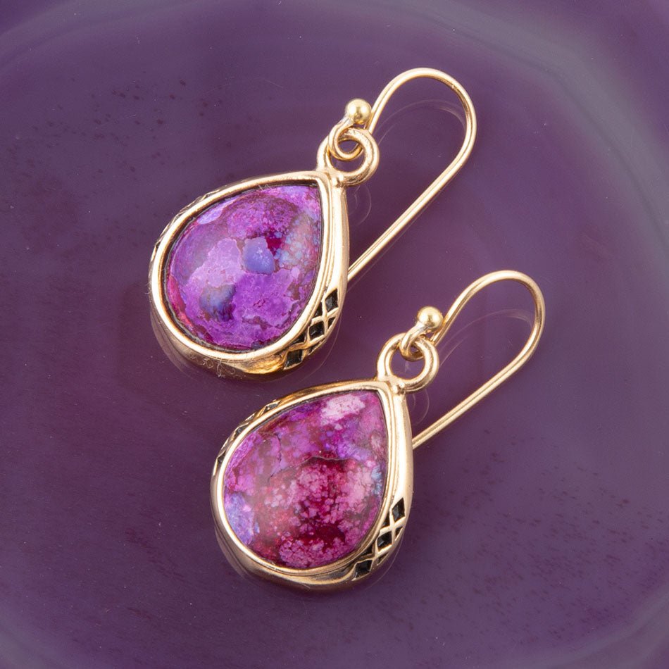 The Perfect Drop of Purple Turquoise Earrings from KADOU Boutique