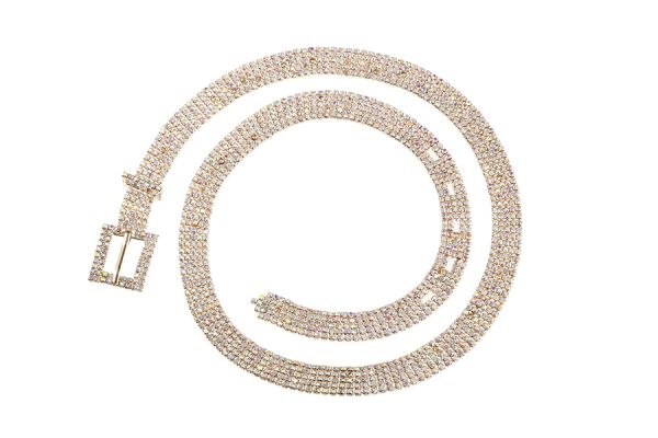 Ladies Fashion Crystal Chain Belt
