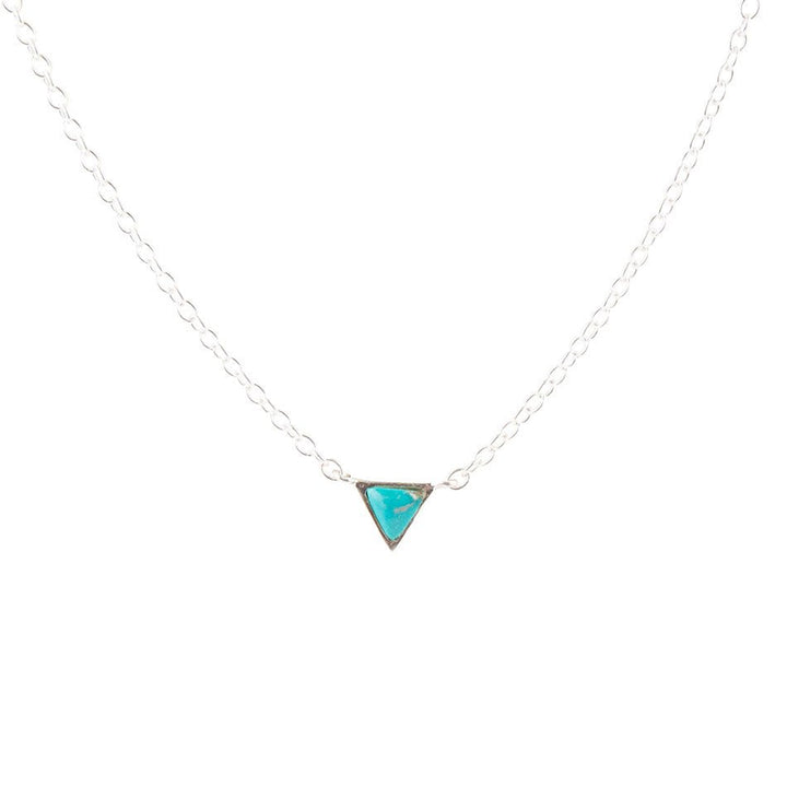 Trident Turquoise and Sterling Silver Necklace