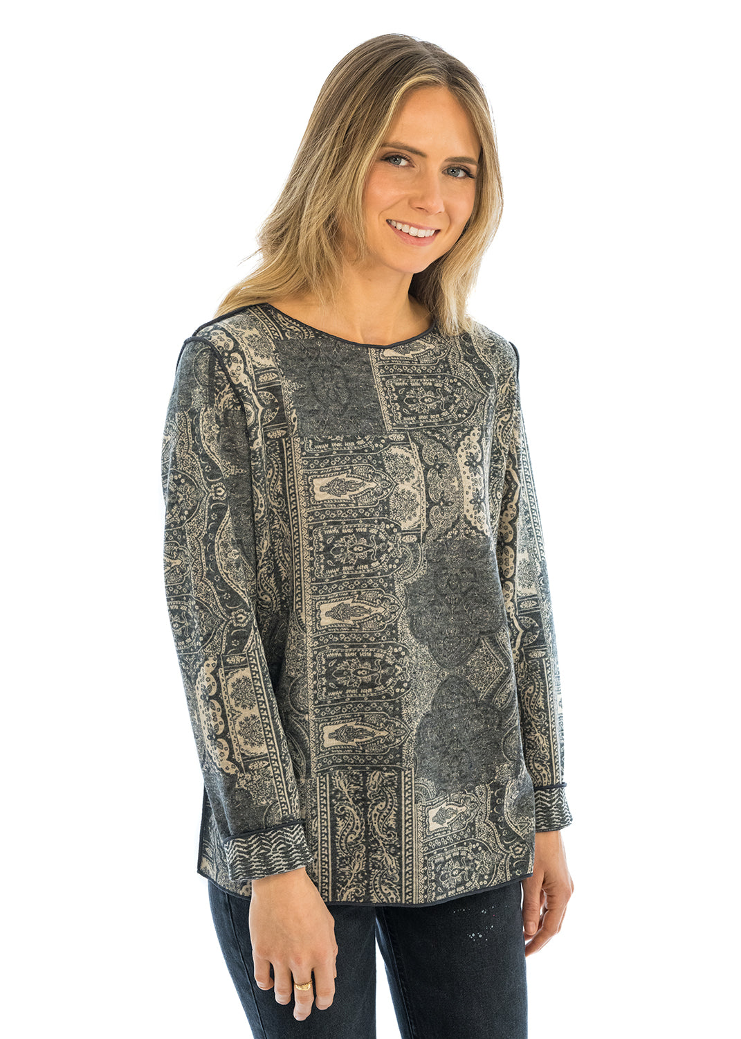 Reversible Patchwork Paisley Print Top