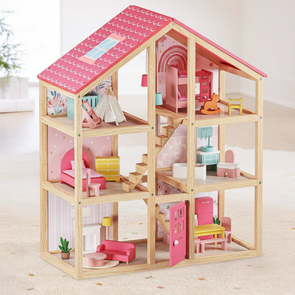 Tiny Land® Sweetwood Dollhouse without Dolls