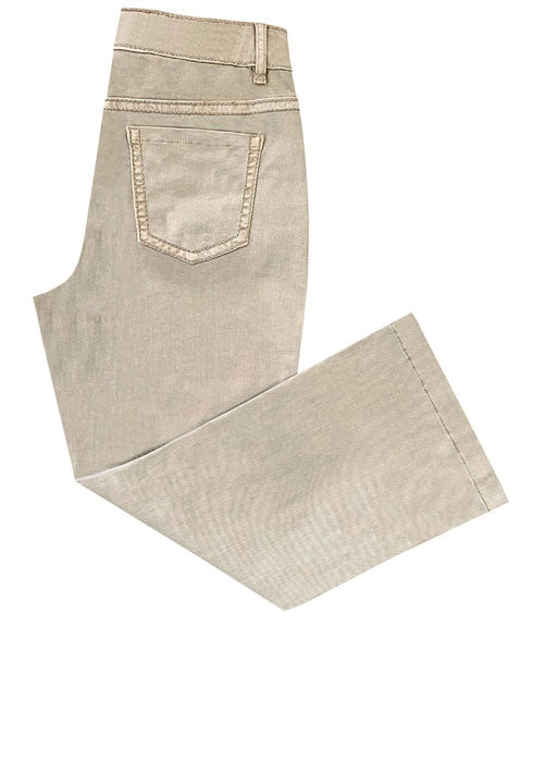 Flare Capri Pants With Buttons
