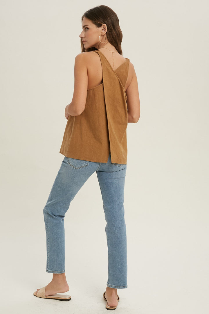 Overlap Back Detail Tank Top