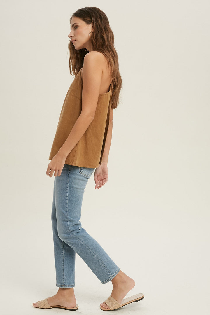 Overlap Back Detail Tank Top