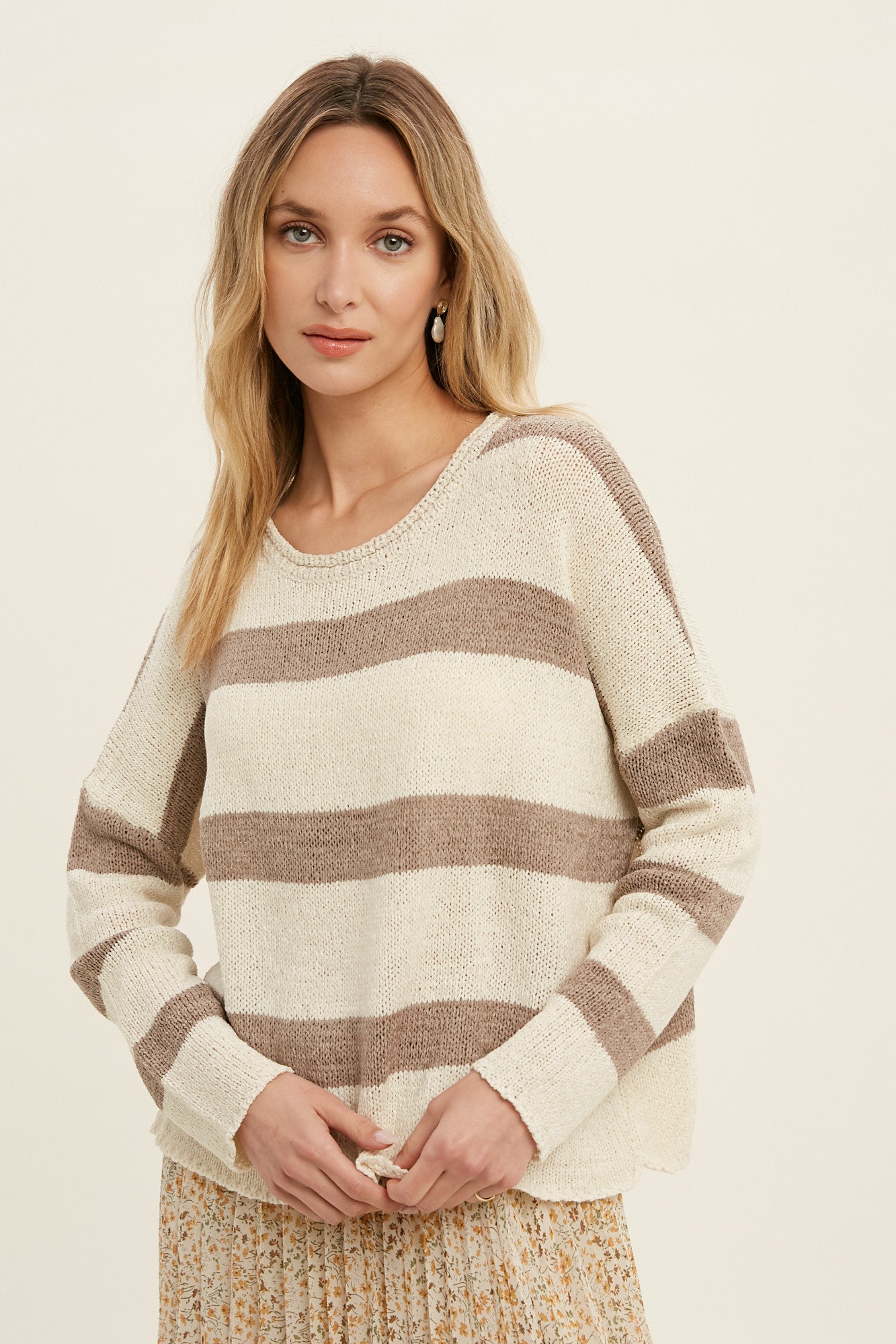 Striped Light Knit Sweater