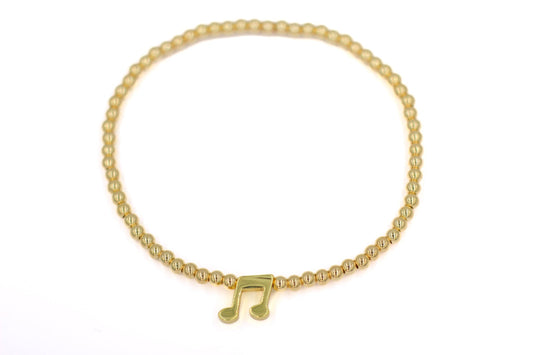 Music Note Gold Charm Bracelet
