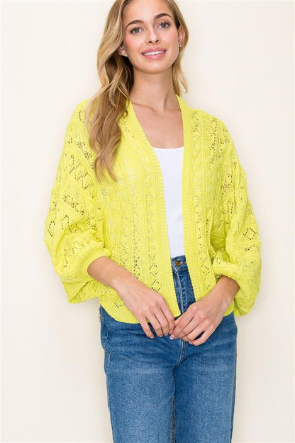 Balloon Sleeve Cardigan