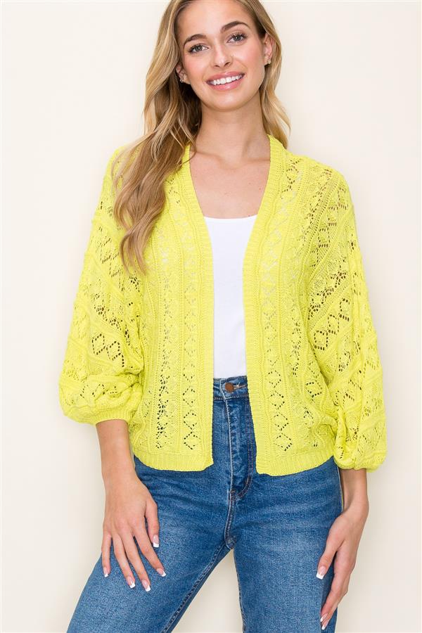 Balloon Sleeve Cardigan