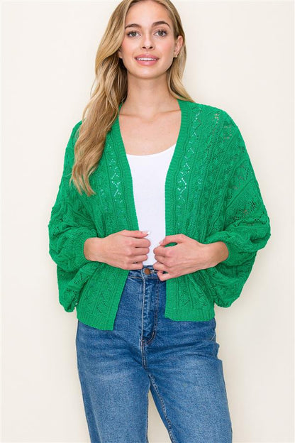 Balloon Sleeve Cardigan