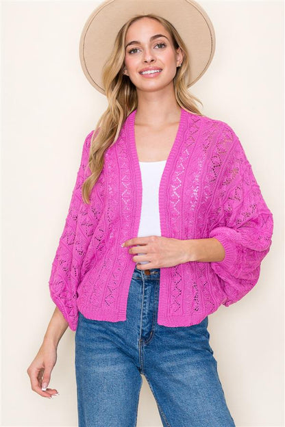 Balloon Sleeve Cardigan