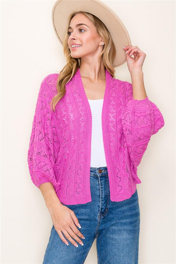 Balloon Sleeve Cardigan