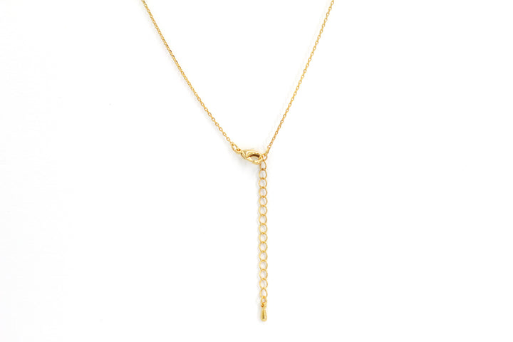 Dainty Cone Necklace. Showing the back view with the lock.