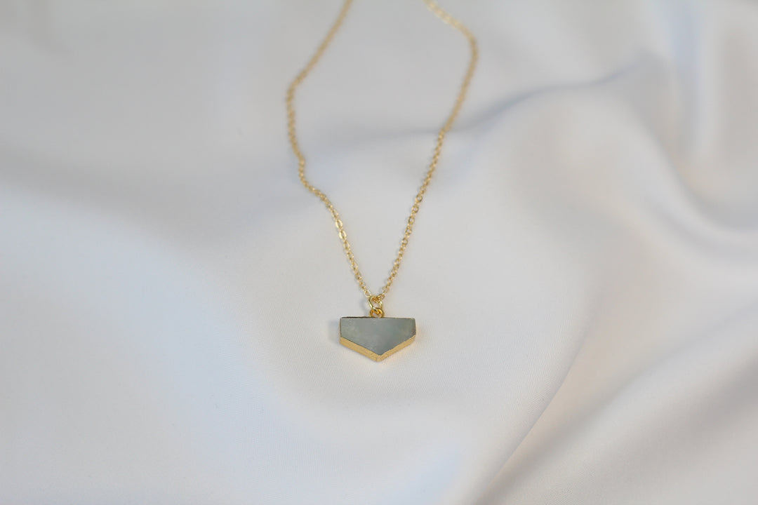 Pentagon Mother of Pearl Pendant Necklace