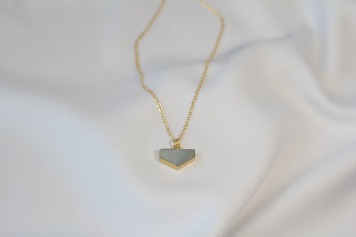 Pentagon Mother of Pearl Pendant Necklace