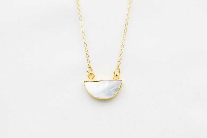 Half Moon Mother of Pearl Necklace