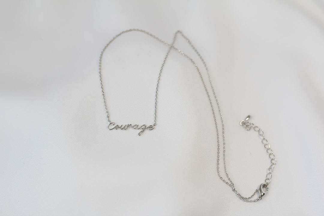 Courage Necklace - Dainty Script