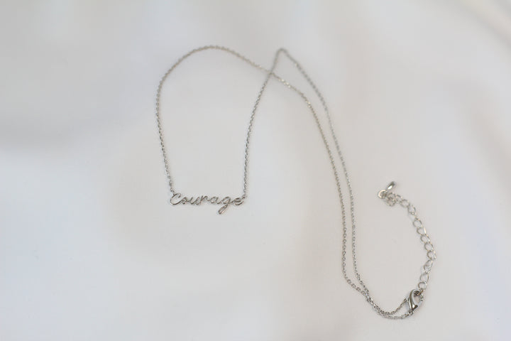 Courage Necklace - Dainty Script