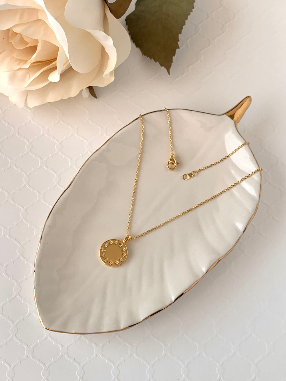Twelve Star Disc Necklace from KADOU Boutique
