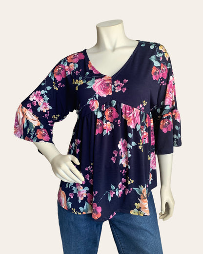 Dozen Roses Empire-Waist Top