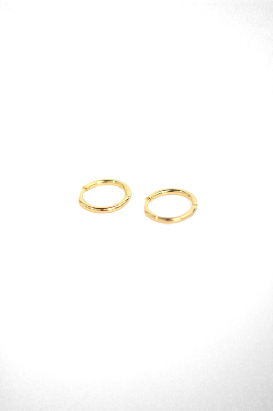 Rounded Huggie Earrings. 18K gold plated. From Kadou Boutique.
