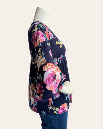 Dozen Roses Empire-Waist Top