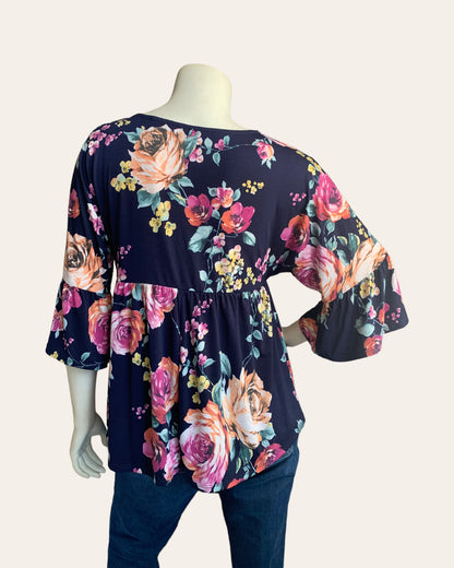 Dozen Roses Empire-Waist Top