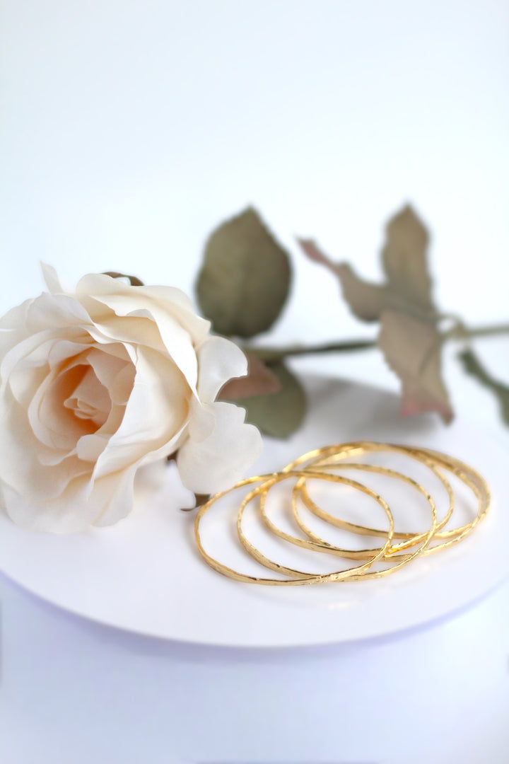 Gold Bangle Bracelet  - Shiny Finish